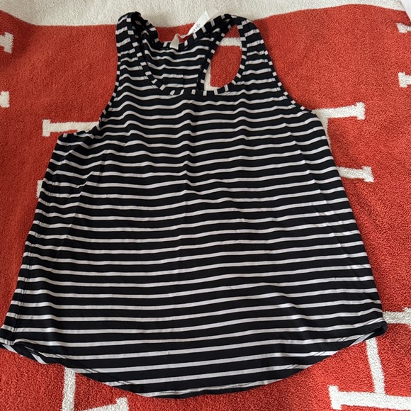 lululemon athletica Tops - Lululemon Athletica Black and White Striped Tank Top